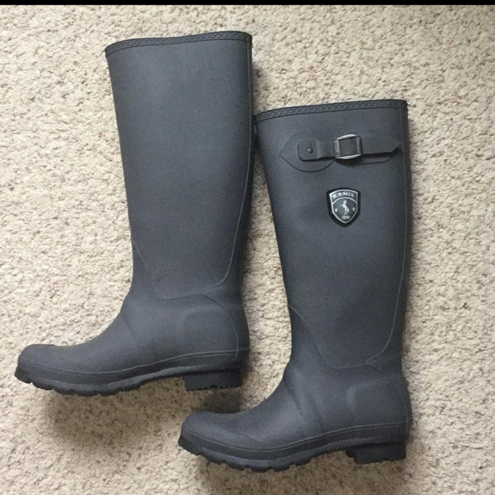Grey Rain boots